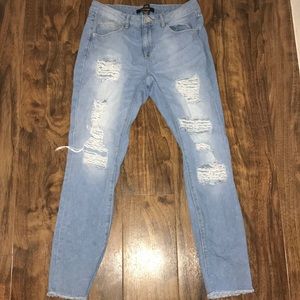 Denim boyfriend jeans